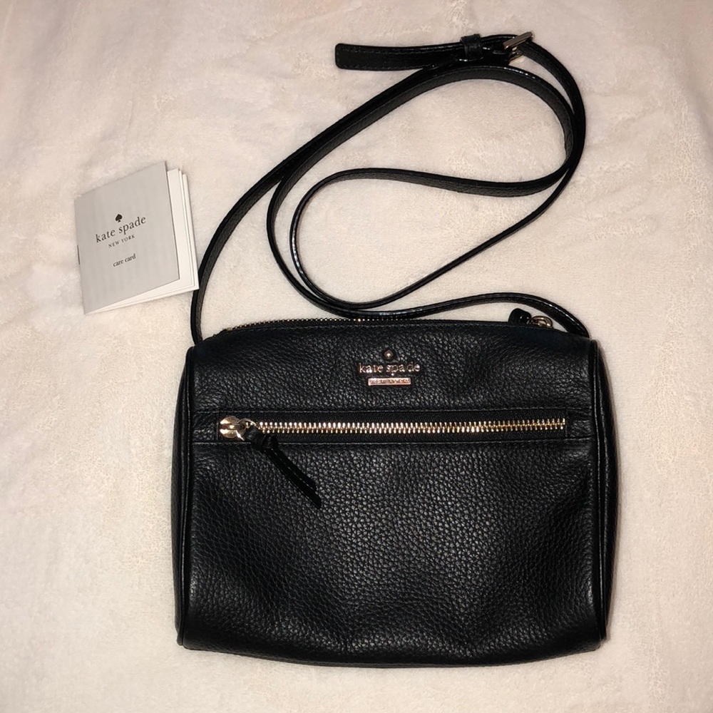 Black Kate Spade soft leather bag